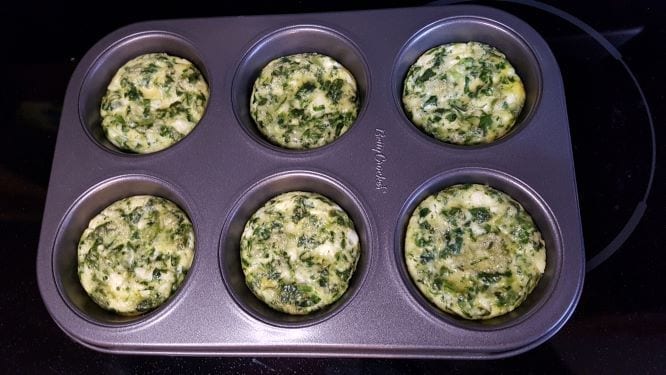 Spinach Feta Egg Mini Crustless Quiche Baked