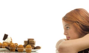 Avoid Bing Eating Woman Looking at Cupcakes